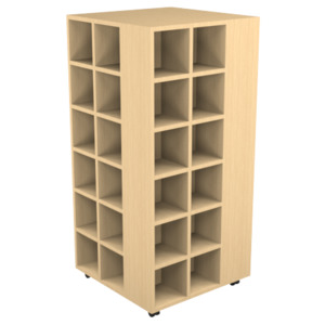 Floor Displays: RMS 4-sided cubby display w/castors