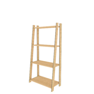 Floor Displays: 4 Tier shelf display 1200mmH x 600mmW x 300mmD