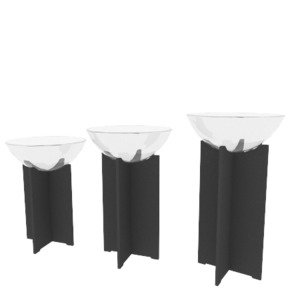 RMS Bulk bin display w/acrylic bowl (SET OF 3)