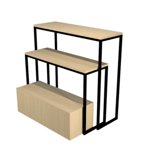 RMS Nest of tables - steel frame (set of three)