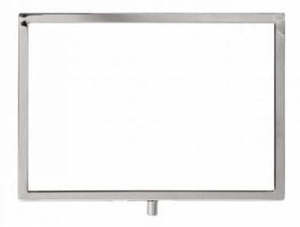 Ticketing Signage: Ticket frame A4 - landscape - chrome