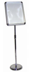 Ticketing Signage: RMS Floor signage premium A4 snap-frame stand