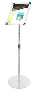 Ticketing Signage: RMS Floor signage A4 display stands - black