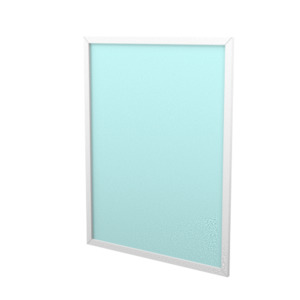 Tables: Electronic display table snap-frame end - optional - silver