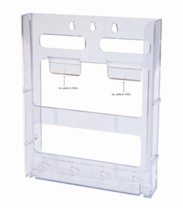 Acrylic Signage Holders: RMS A4 acrylic clip-on brochure holder