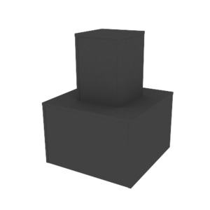 Floor Display Plinth Base Unit: RMS Box plinth display (set of 2)