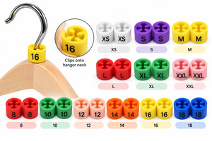 Best Selling: Clothes Hanger Size Markers – Colour Coded Bags of 25