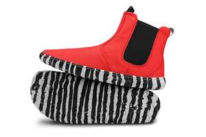 Frontpage: PaperKrane Adult Boots - Red Zebra Chelsea