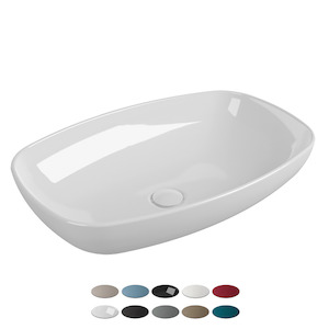 Basins: NUDASLIM VESSEL BASIN 600X390X140MM NTH NOF