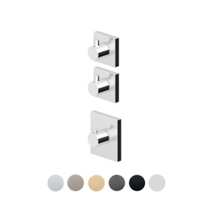 Pan: PAN THERMOSTATIC SHOWER MIXER WITH 2 STOP VALVES