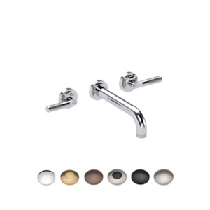 LANDMARK INDUSTRIAL 3TH WALL BASIN MIXER 180MM LEVER HANDLE CHROME