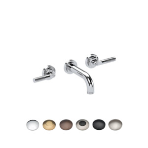 LANDMARK INDUSTRIAL 3TH WALL BASIN MIXER 140MM LEVER HANDLE