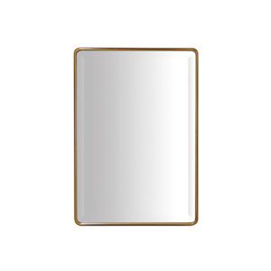 ECHO MIRROR METAL/GLASS 237X335MM ANTIQUE BRASS