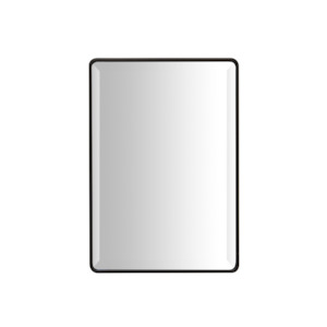 ECHO MIRROR METAL/GLASS 237X335MM MATT BLACK