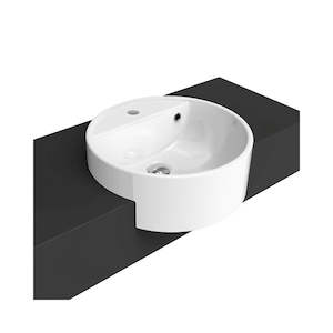 Flaminia: TWIN SET SEMI RECESSED BASIN 430X430X200MM GLOSS WHITE