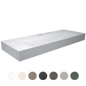 Allegra: ALLEGRA WALL BASIN 1500X550X140MM NTH NOF