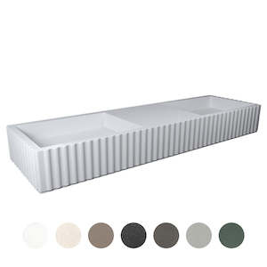 TULLE DOUBLE BOWL WALL BASIN 1630X475X200MM NTH NOF