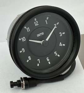Clock black  SMITHS 60MM half round [SMITHS CLASSIC] [CTE3107-01HR]