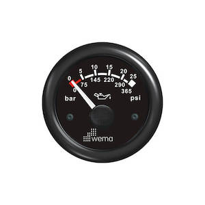 Oil Pressure Gauge 0-25bar 52mm [WEMA] [IPPR-BB-0-25]