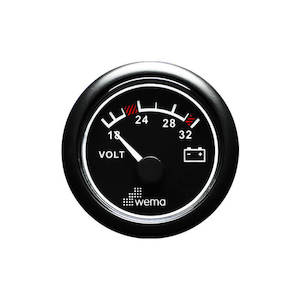 Wema: Voltmeter Gauge 24V 52mm [WEMA] [IPVR-BB-18-32]