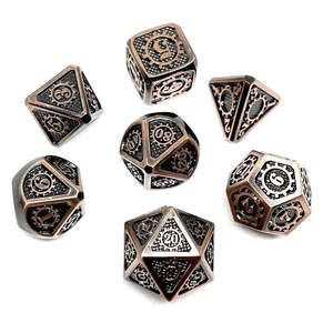 Metal DnD Dice Set - Dwarven Steel