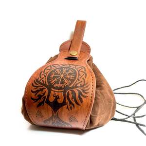 Leather Phoenix Dice Bag