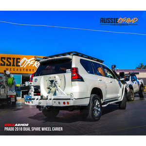 Rockarmor Steel Dual Wheel Carrier To Suit Toyota Landcruiser 150 Series 2009 To Current