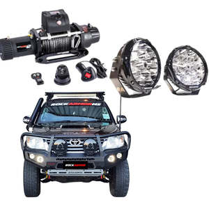 Winch: Rockarmor Gt Hoop Steel Bullbar Combo - Toyota Hilux N70 2012-15