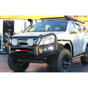 Rockslider Side Step: Rockarmor Steel Rockslider Side Steps To Suit Holden Colorado 2012 - Early 2020 Models