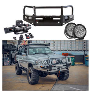 Rockarmor Premium Bullbar Frontal Combo To Suit Nissan Patrol Gu4 2005 To Curren&hellip;