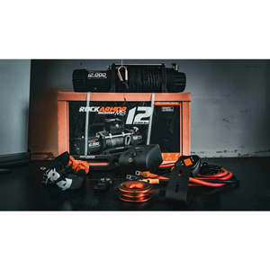 Rockarmor Premium 12,000Lbs 4X4 Winch With Synthetic Rope & Wireless Controller
