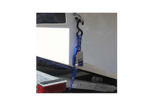 Transom Tie Down with Stainless Steel Ratchet, S-Hook - TRHHSS