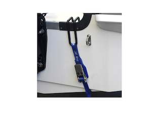 Marine Tie Downs And Straps: Transom Hook with Stainless Steel Ratchet Tiedown - TRTSS