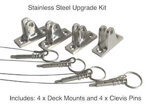 Bimini Tops: Stainless Steel Bimini Deck Mount Upgrade Kit