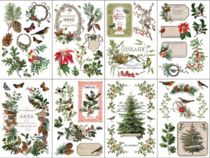 IOD Decor Transfer Pad 20 x 30.5cm - Winter Botanist (8 Sheets)