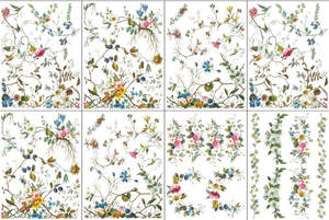 IOD Decor Transfer Pad 31 x 41cm - Lost Garden (8 sheets)