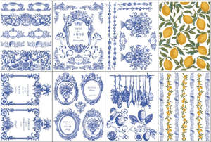 IOD Décor Paint Inlay - Portofino (8 Sheets) ***Limited Edition***