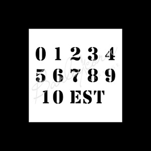 Numbers - Industrial Stencil