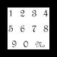 Numbers - French Script Stencil