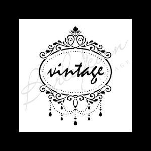 Chandelier Frame Vintage Stencil