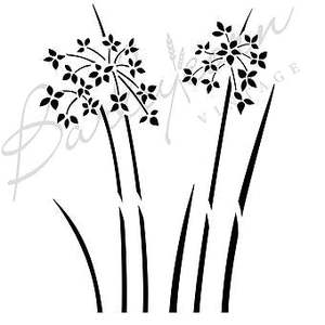 Flower Spray Stencil