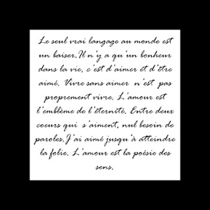 Stencils: French Romantic Script Stencil - Large Size