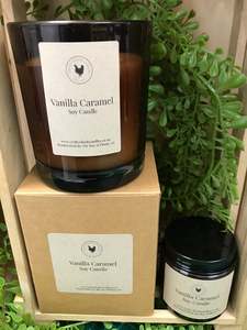 Crafty Chook Candles: Vanilla Caramel - Crafty Chook Candle
