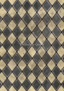 Decoupage Queen A3 Rice Paper - Hand Painted Harlequin