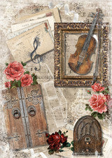 Decoupage Queen: Decoupage Queen A3 Rice Paper - Autumn Violin
