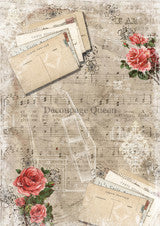 Decoupage Queen A3 Rice Paper - Autumn Violin Background
