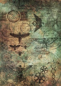 Decoupage Queen A3 Rice Paper - Rusty Wings