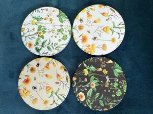Coasters Set of 4 - Bees and Flowers