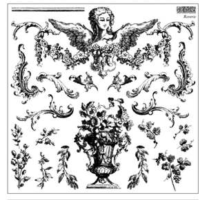 Sale: IOD Decor Stamp 30.5 x 30.5cm - Reverie (2 sheets and masks)*RETIRED*