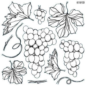 IOD Decor Stamp 30.5 x 30.5cm - Grapes (with masks) *RETIRED*